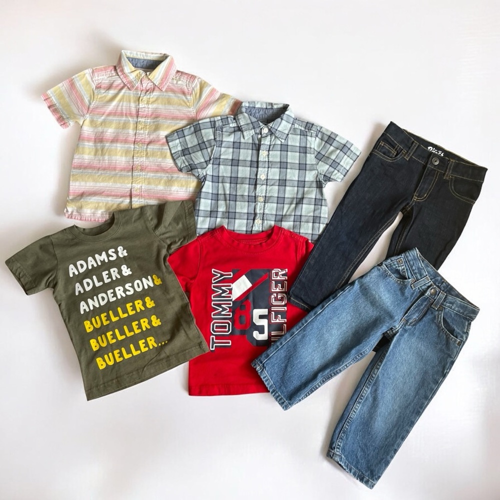6pc Boys 2T Clothing Bundle - Tommy Hilfiger, OshKosh, Ferris Bueller
